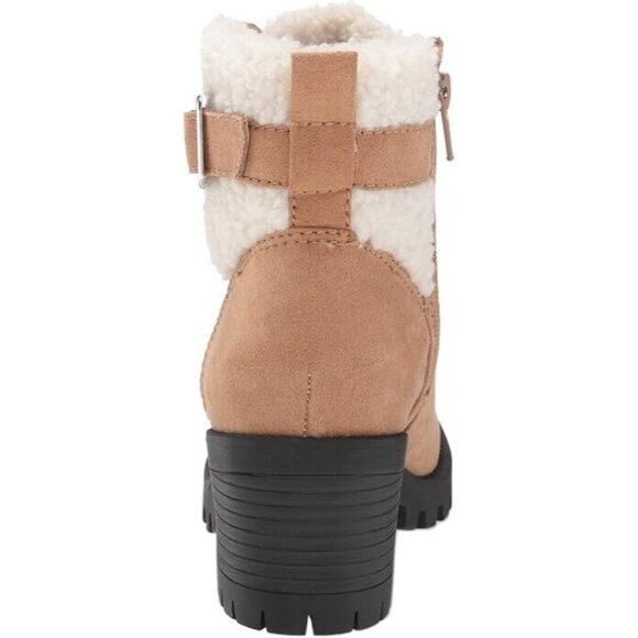 Madden Girl Women's Hayess Faux Fur Fashion Boot Sand Fabric Size US 8 - Picture 5 of 8